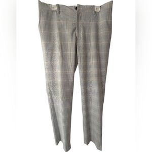 Zara Men's Elegant Gray Plaid Trousers